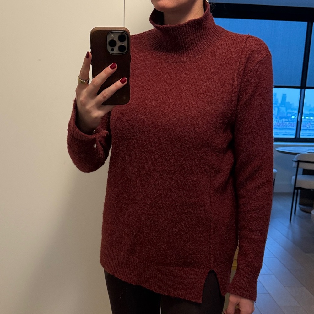 French Connection Deep Red Turtleneck Sweater size small